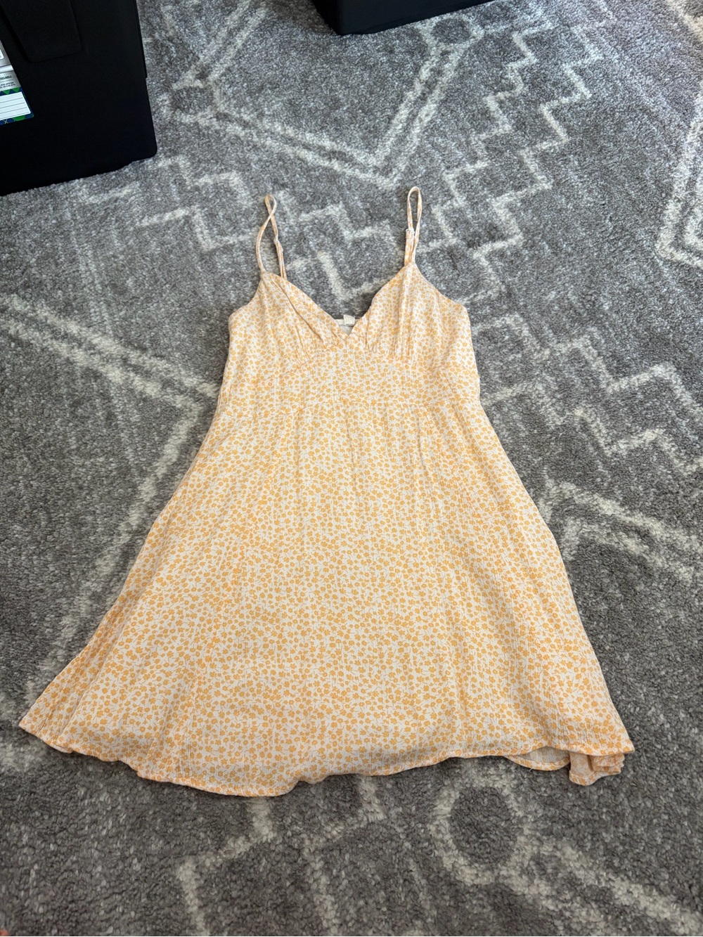 La Hearts Yellow Floral Mini Sundress